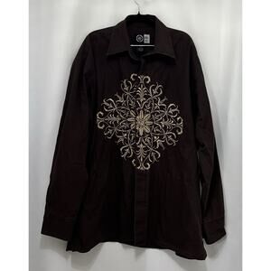 Vintage Y2K Crazy Shirt Noiz 2XL Cowboy Embroidered Shirt